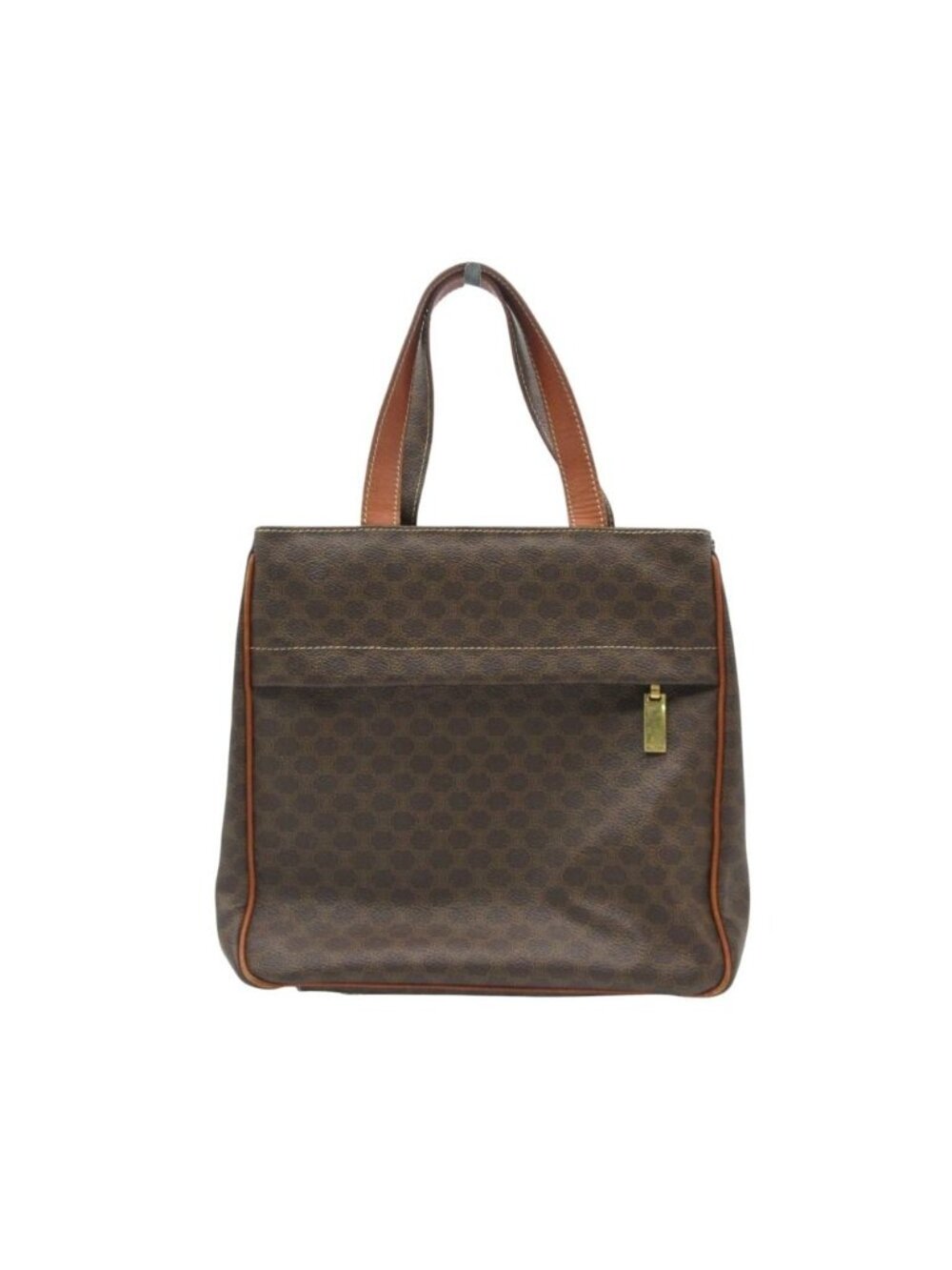 Celine Tote Macadam Pattern Handbag Mini Brown